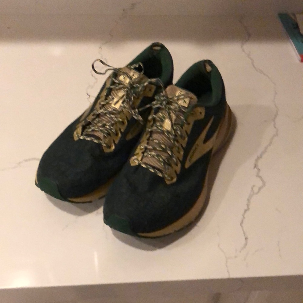 Brooks green running shoes